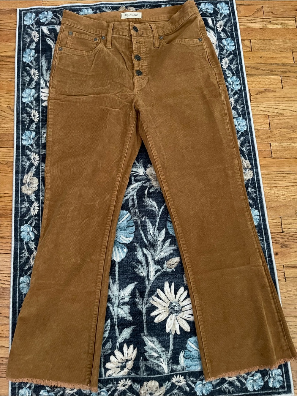 Madewell Corduroy Flare Pants in Camel Brown